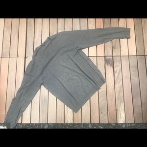 PREMIUM COTTON V-neck Sweater Grey